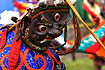 Traditionele maskers op het Tsechu festival