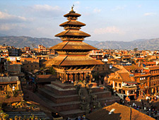 Sightseeing in Kathmandu met oa. Durbar Square en de tempel van Kumari