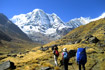 Fenomenale panorama's op weg naar het Annapurna gebergte