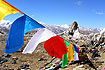 Gebedsvlaggen in de Himalaya's