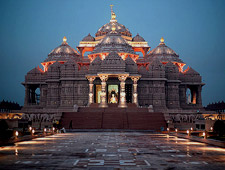 De Swaminarayan Akshardham tempel 'by night'